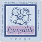 Name Doodles - Square Address Labels/Stickers (Leonie Blue)